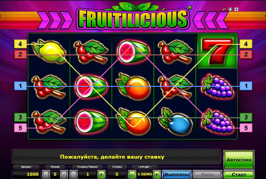 Изображение игрового автомата Fruitilicious