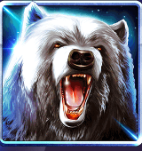Символ игрового автомата Book Of Wolves Full Moon Медведь