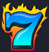 Символ игрового автомата Hot Triple Sevens Special Огненная голубая семерка
